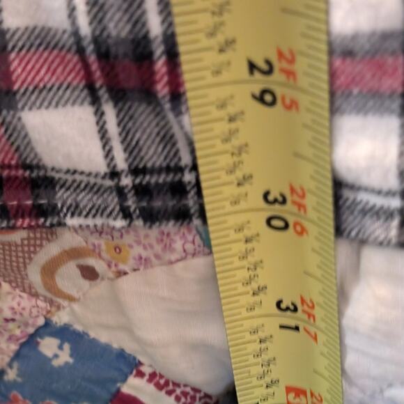 Chaps Brushed Flannel Cotton White Navy Red Plaid Button Up Shirt Mens Sz XL - Picture 9 of 10